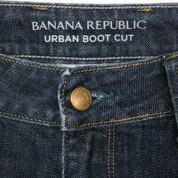 Banana Republic Urban Boot Cut Jeans Stretch Dark 2 - Picture 7 of 10